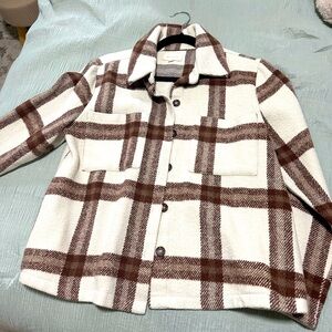 Brown and White Flannel